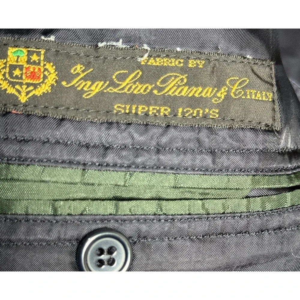Brooks Brothers Country Club X Loro Piana Navy w Gold Mens Blazer Jacket 42R USA